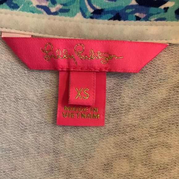 Lilly Pulitzer Blue Quarter Zipped Pullover - Picture 4 of 4